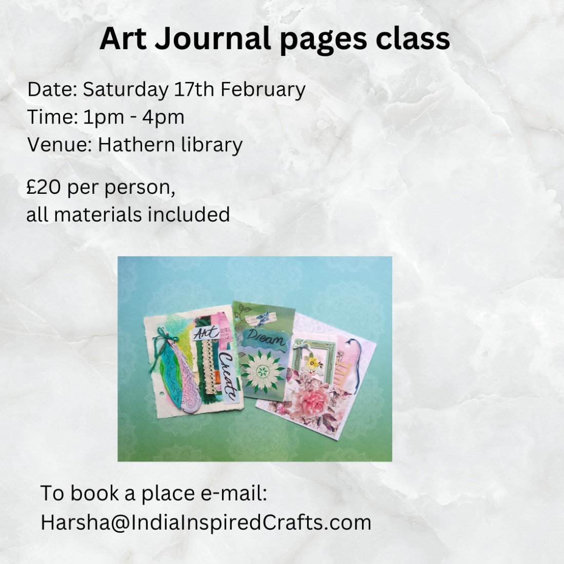 Art Journalling pages, Hathern, Loughborough, 17 February 2024 | AllEvents