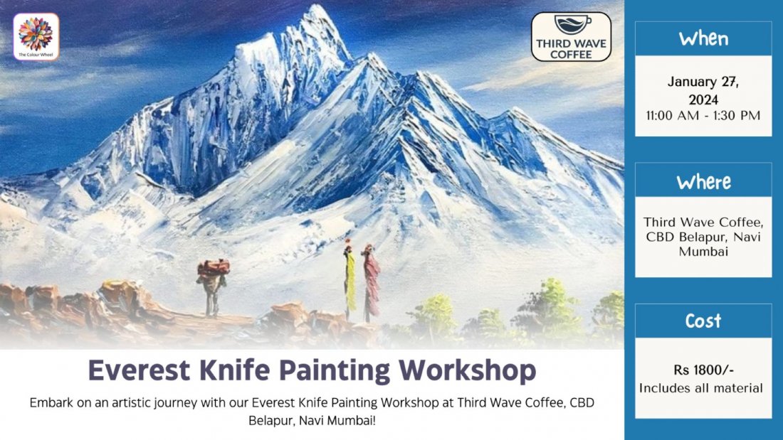 Everest Knife Painting Third Wave Coffee, Navi Mumbai, 27