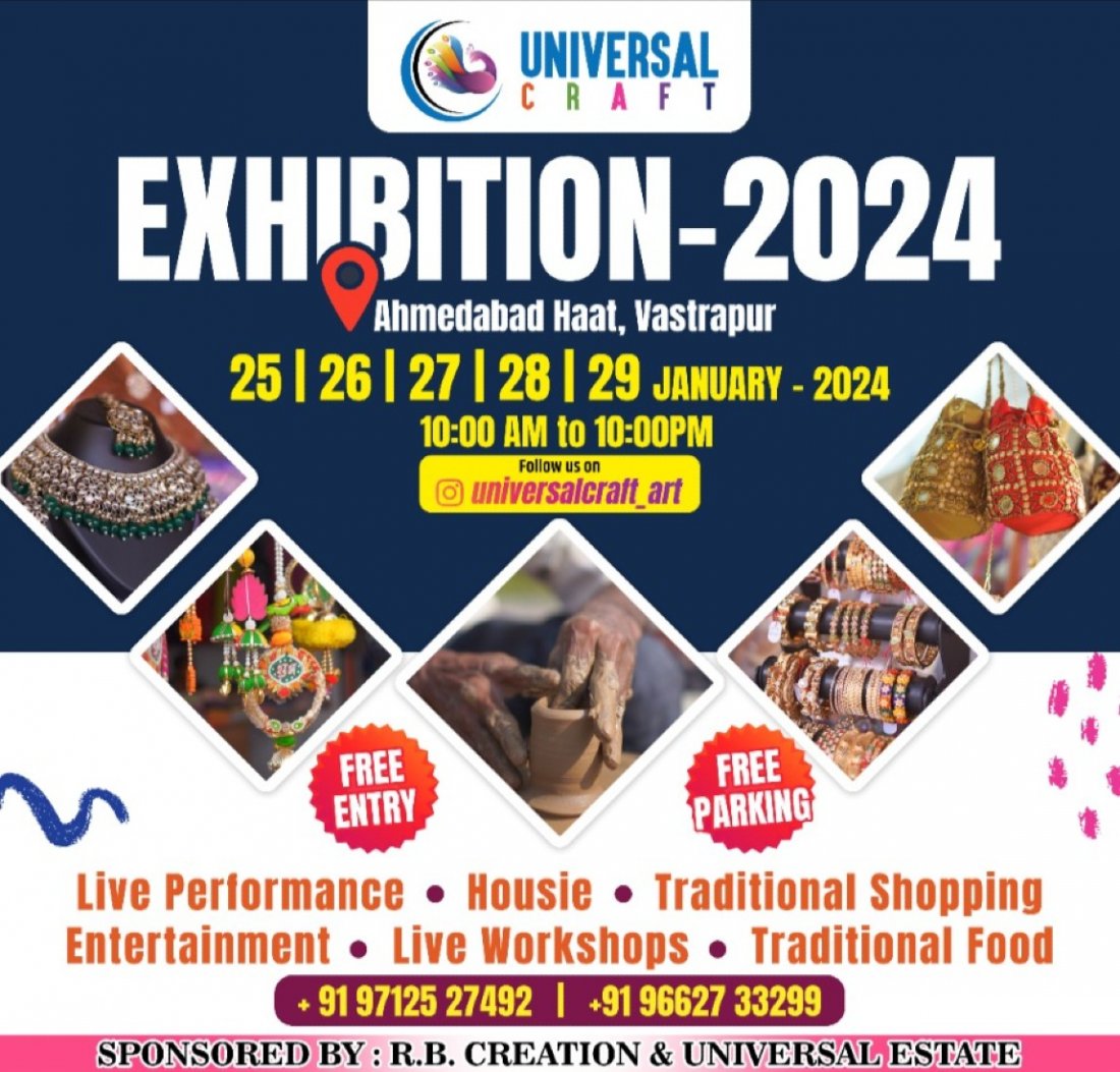 Universal Craft Exhibition , Ahmedabad haat, 25 January to 29 January AllEvents.in