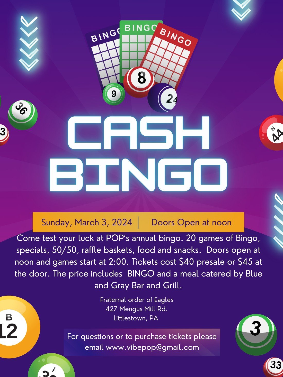 Littlestown Cash Bingo, Fraternal Order of Eagles , Littlestown, 3