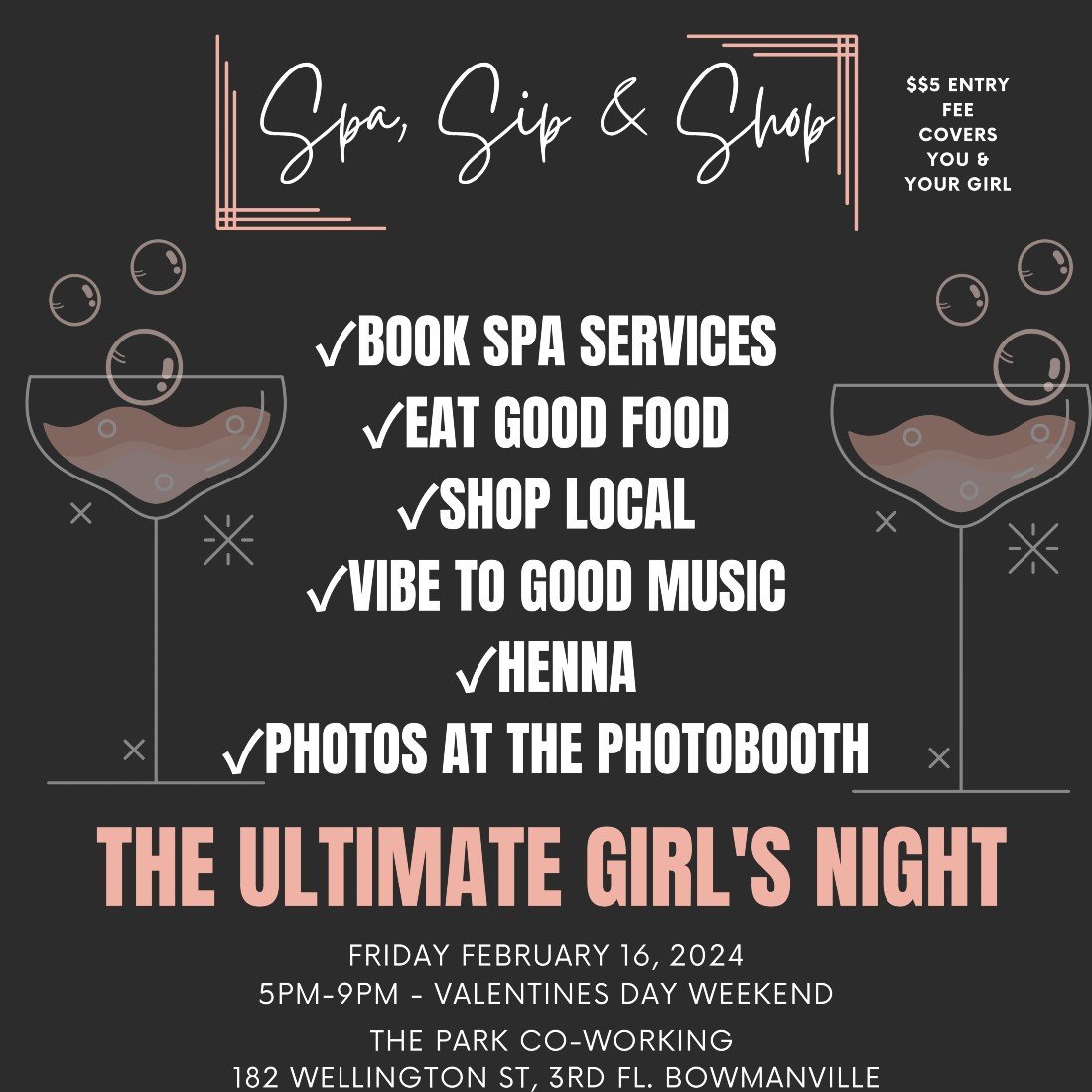 Spa, Sip & Shop , The Park CoWorking, Bowmanville, 16 February 2024