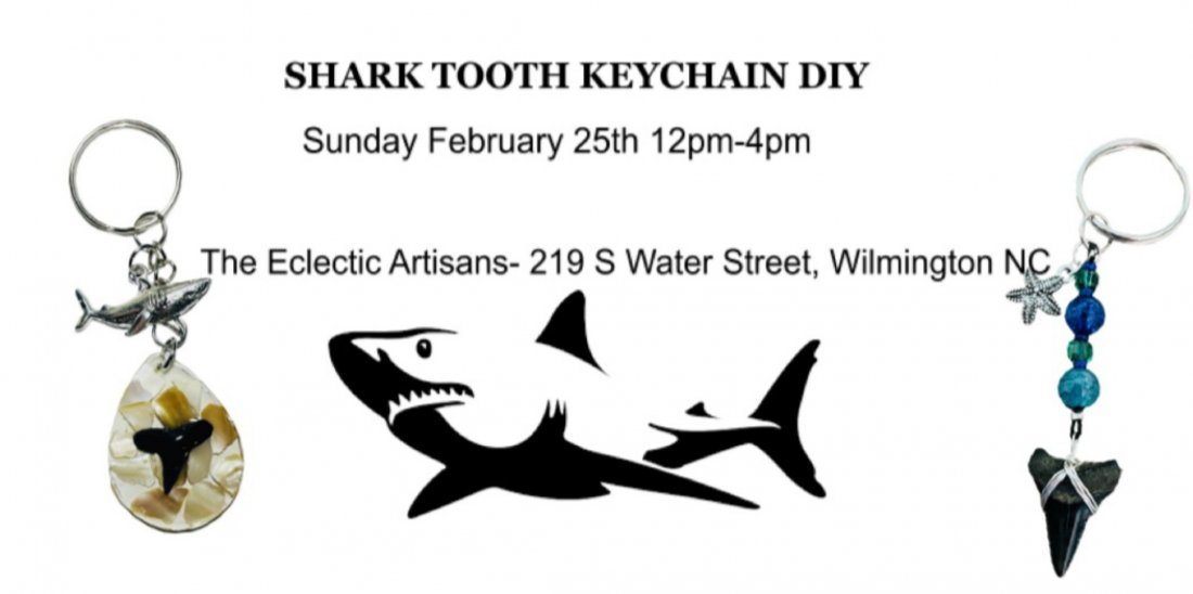 Shark Tooth Keychain DIY , The Eclectic Artisans, Wilmington, February 25 2024 AllEvents.in