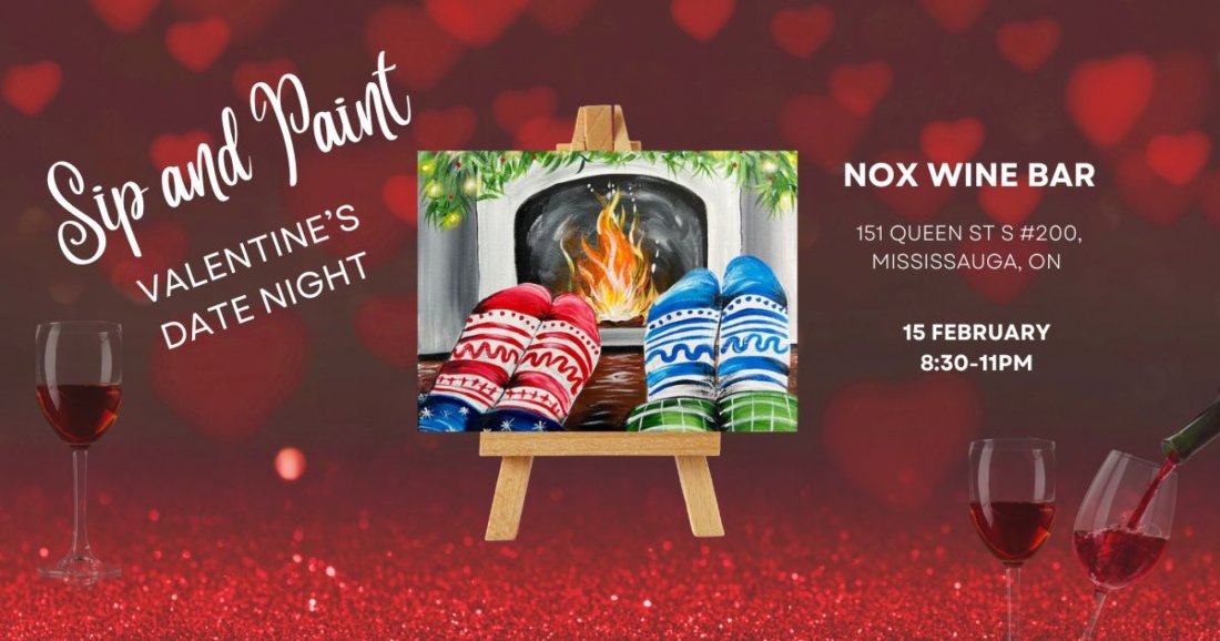 Sip and Paint Valentines Date Night, Nox Wine Bar, Mississauga, 15 February 2024 AllEvents.in