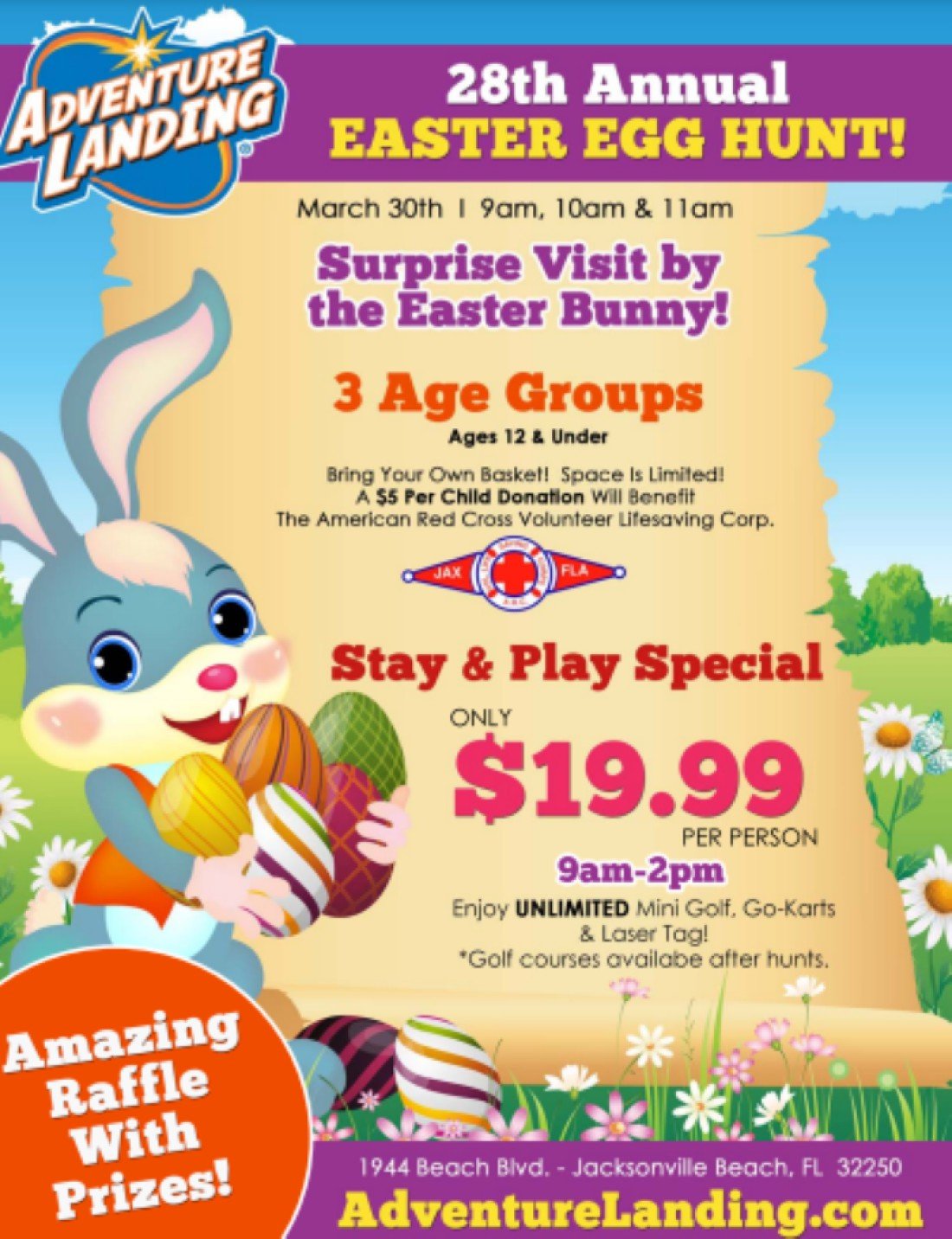 Easter Egg Hunts, Adventure Landing Jacksonville Beach, 30 March 2024