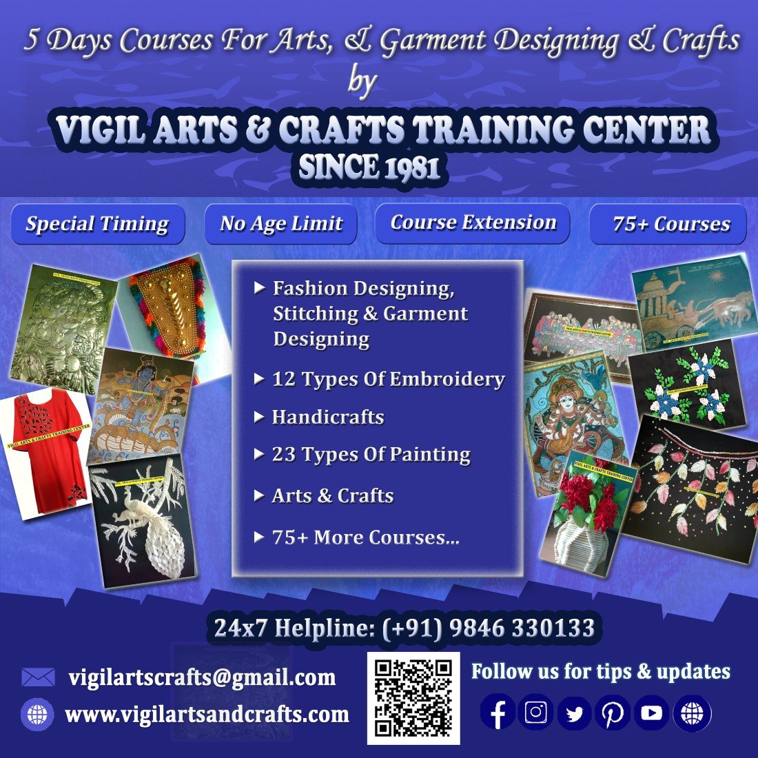 5 Days Arts, Garment Designing & Crafts Classes in Trivandrum Tickets