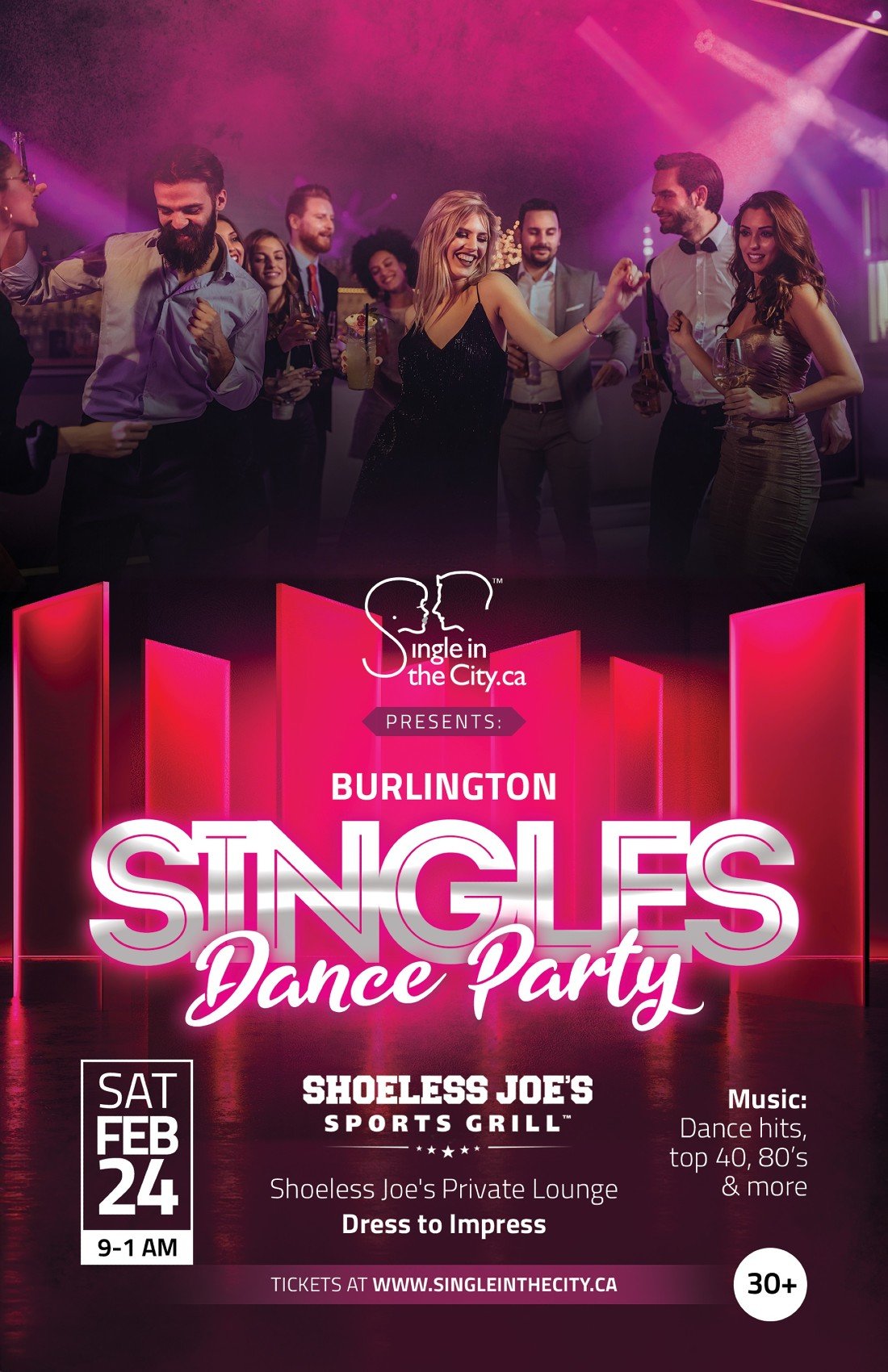 Burlington Singles Dance Party (30+), 1250 Brant Street,Burlington,L7P