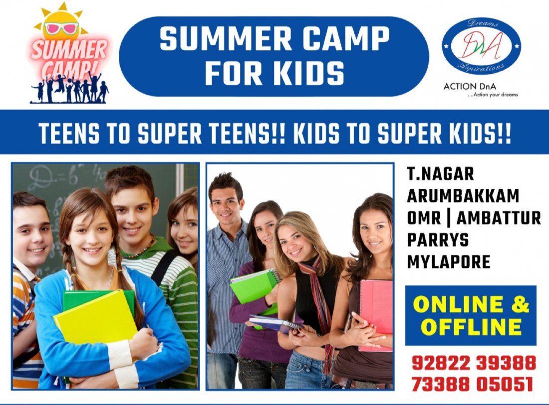 Summer Camp for School Students in Padi & Korattur, Action DnA