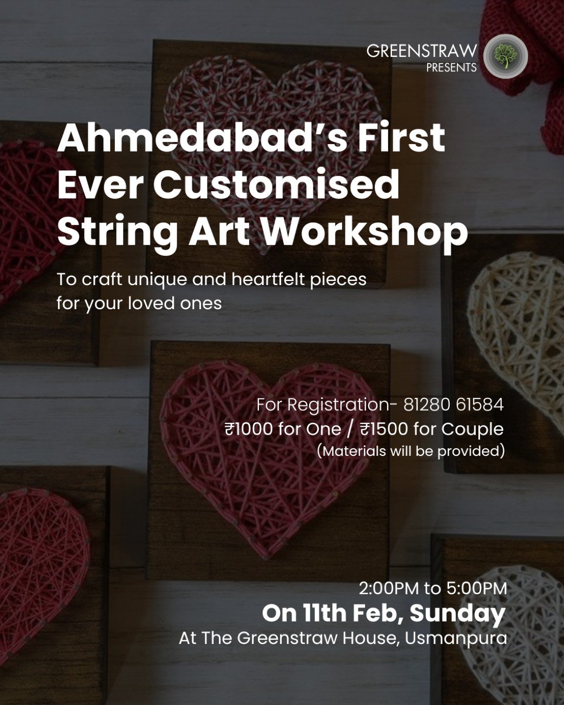 String Art (For Single), The Greenstraw House, Ahmedabad, 11 February 2024 AllEvents.in