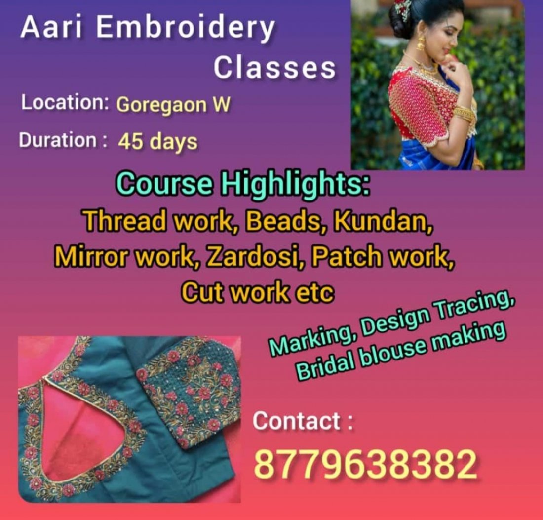 Aari Embroidery Classes Tickets, Goregaon West, Mumbai, March 8 2024