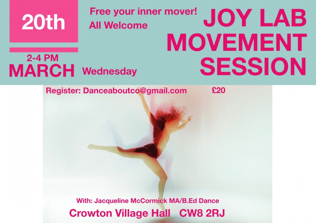 Joy LAB Movement Sessions Tickets, Crowton Village Hall , Northwich, 31 ...