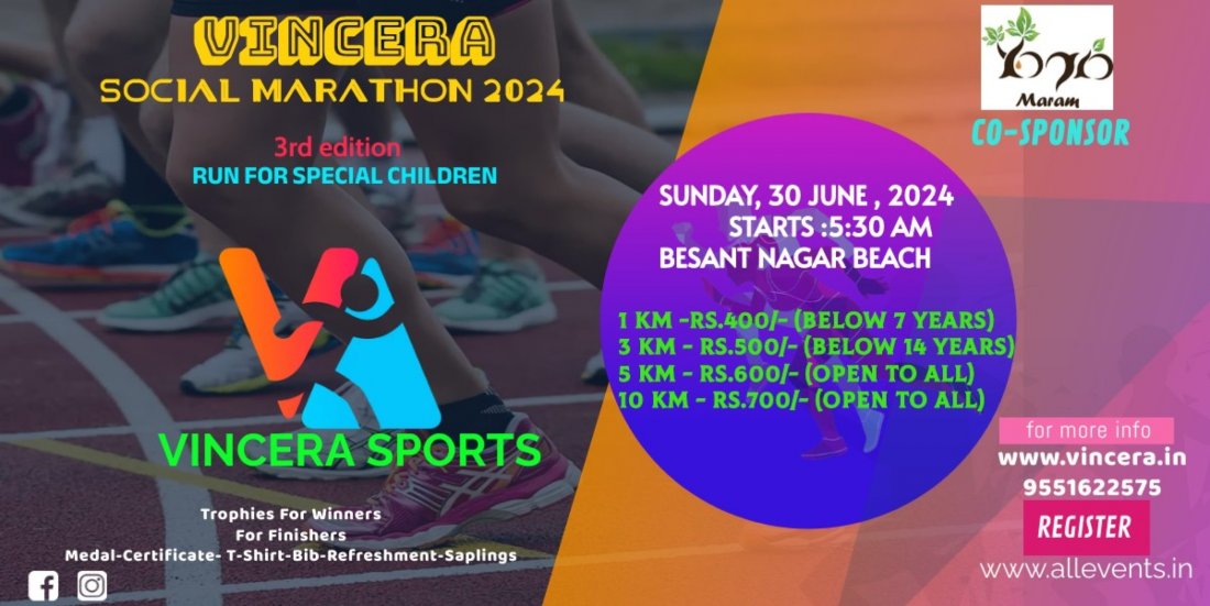 VINCERA SOCIAL MARATHON Tickets, Olcott Memorial Higher Secondary