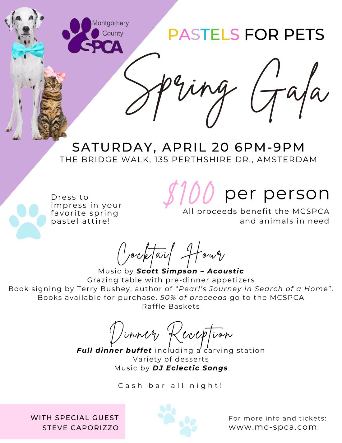 Montgomery County SPCA Pastels for Pets Spring Gala, The Bridge Walk