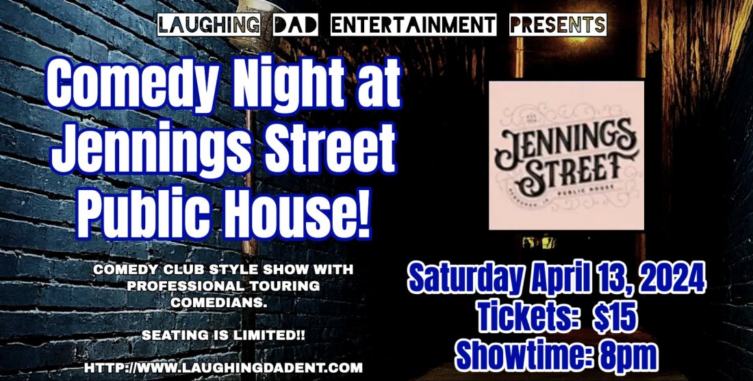 StandUp Comedy at Jennings Street Public House in Newburgh!, Jennings