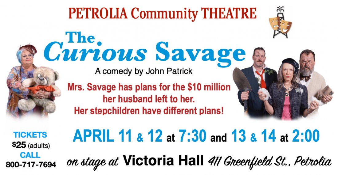The Curious Savage Comedy Play, Victoria Playhouse Petrolia