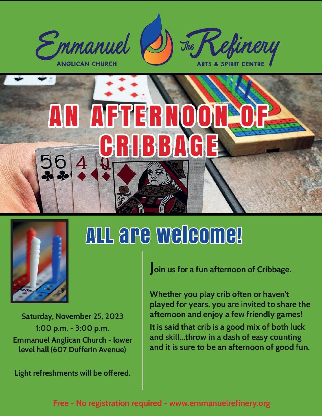 An Afternoon of Cribbage, 607 Dufferin Ave, Saskatoon, 20 April 2024 ...