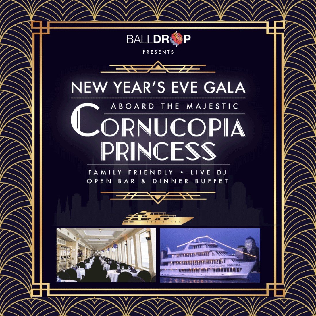 BallDrop.com Presents: Cornucopia Princess NYE Party cruise, 31 December | Event in New York | AllEvents