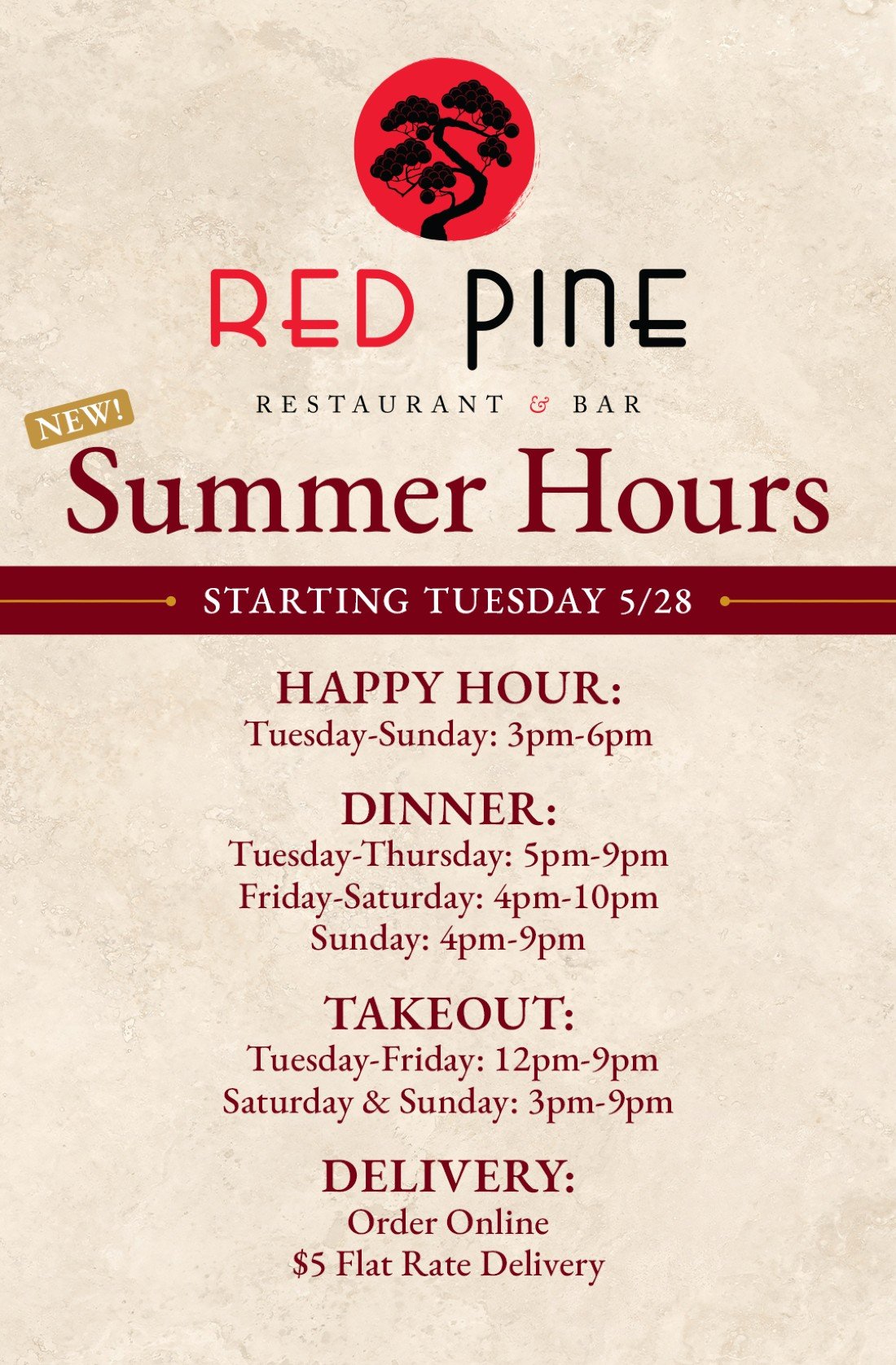 Exciting News for Summer at Red Pine Restaurant & Bar! , Red Pine