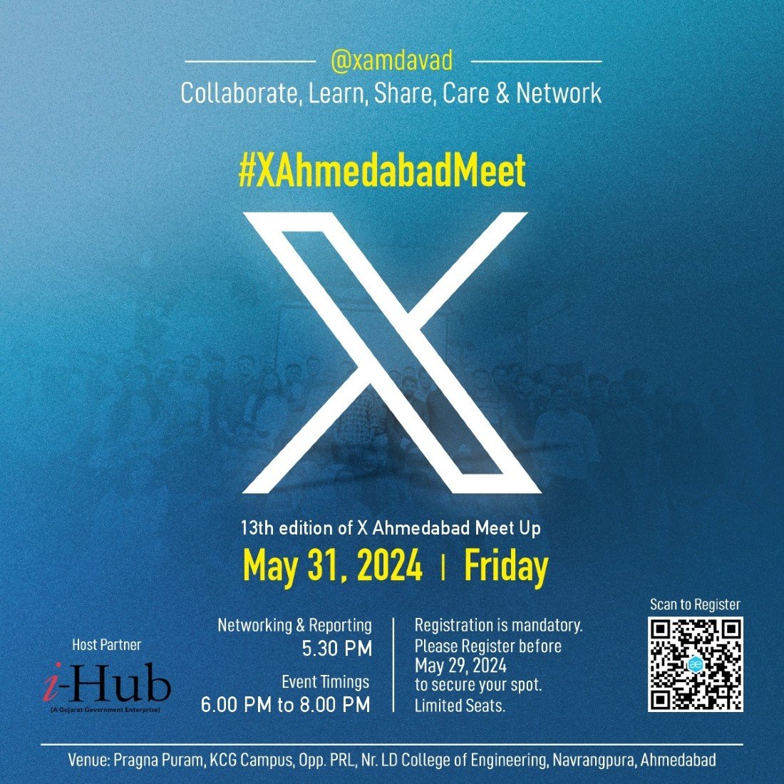 X Ahmedabad Meet Up , iHub Gujarat, Ahmedabad, 31 May 2024 | AllEvents