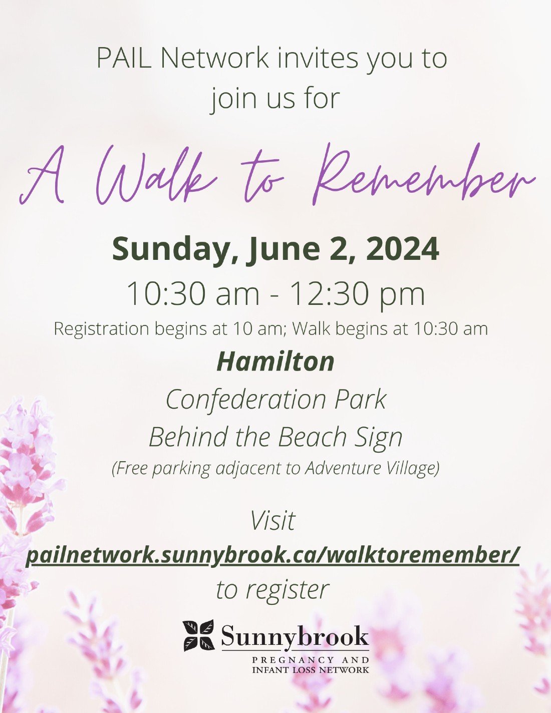 Pregnancy And Infant Loss (PAIL) Network Walk To Remember ...