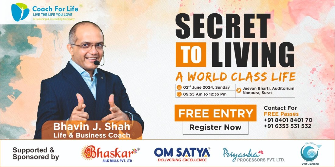 Secrect To Living A World Class Life Tickets, Jeevan Bharti Educational ...