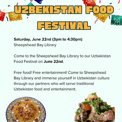 Uzbekistan Food Festival Tickets, Brooklyn Public Library - Sheepshead
