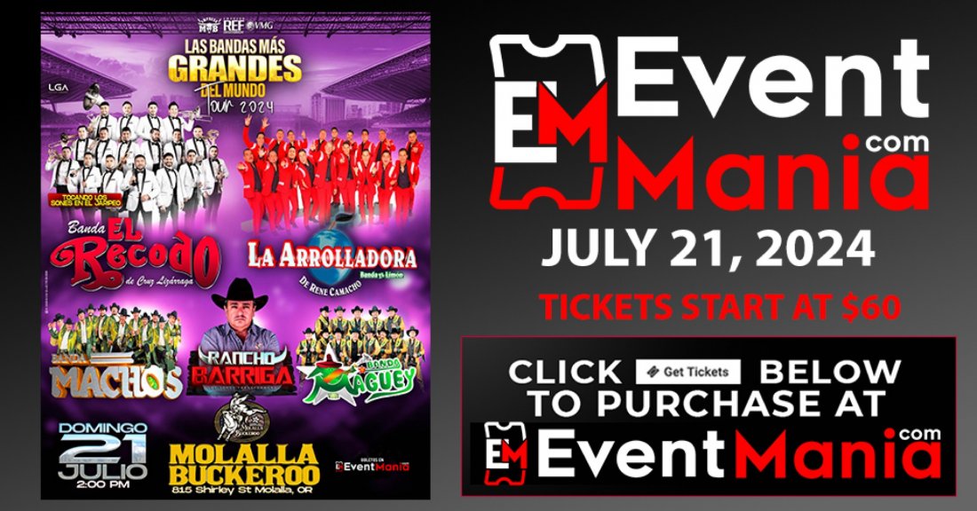 Banda El Recodo, La Arrolladora Banda El Limon - Molalla, OR, Molalla ...