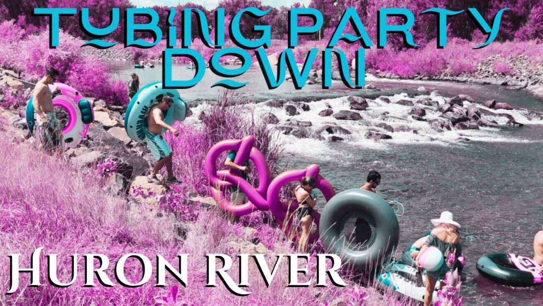 Tubing Party Down Huron River, Argo Park Canoe & Kayak, Ann Arbor, 20