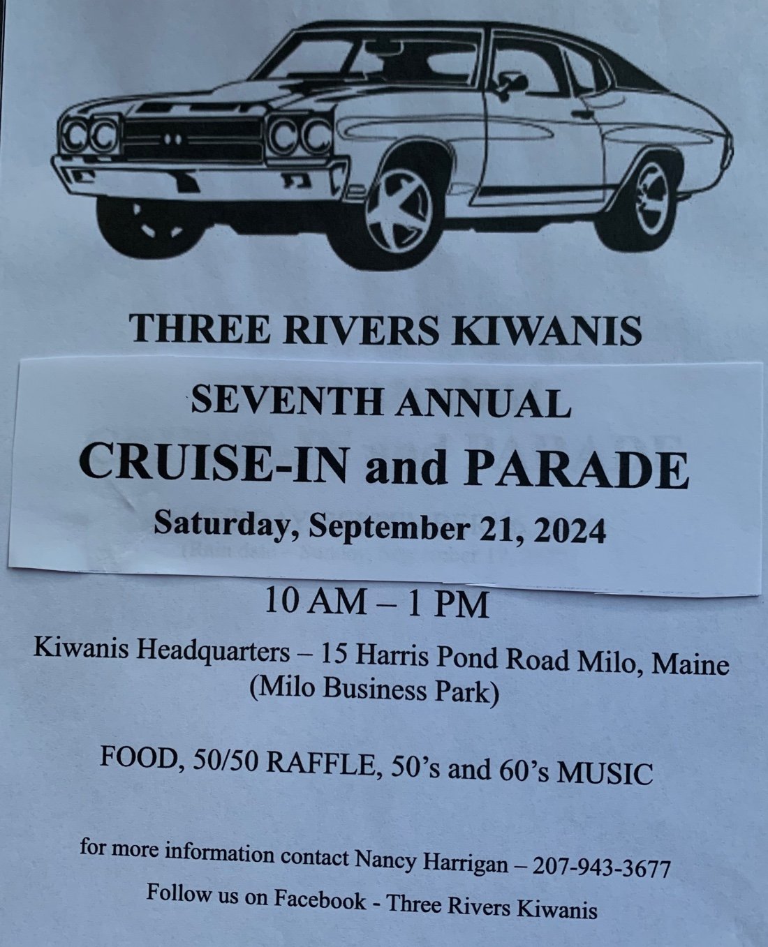 Three Rivers Kiwanis Car Show and Parade, Milo, 21 September 2024