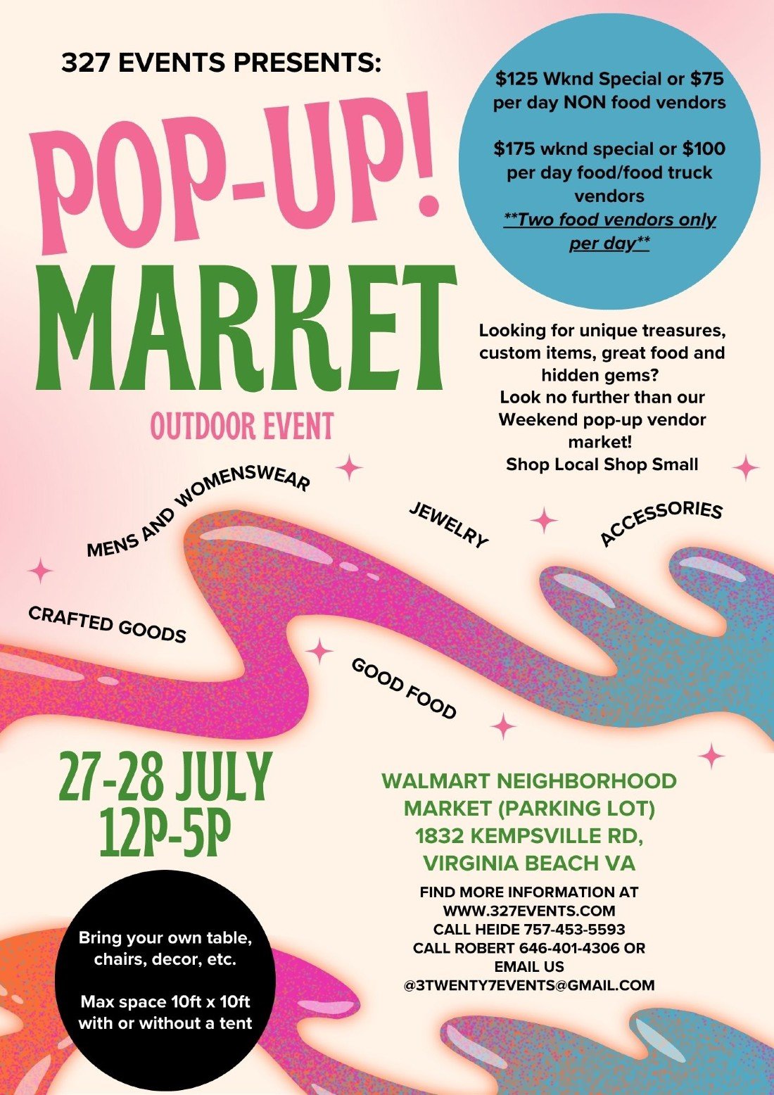 327 Events Weekend PopUp Market , Walmart Neighborhood Market