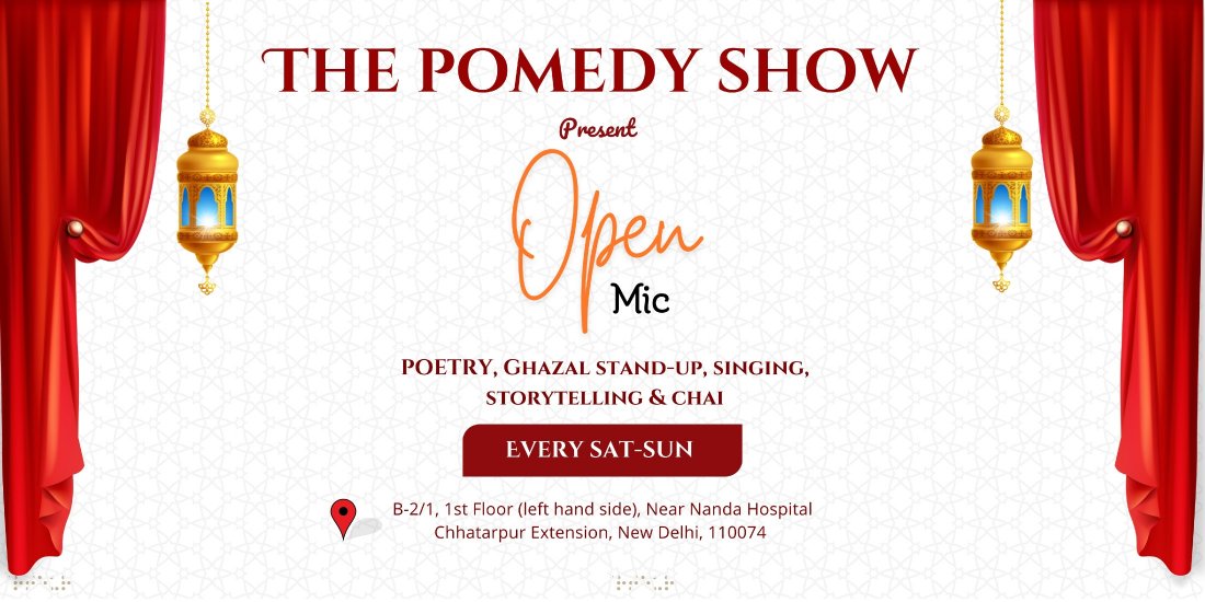 The Pomedy Show Tickets, Chhatarpur Extension, New Delhi, 7 July 2024 ...
