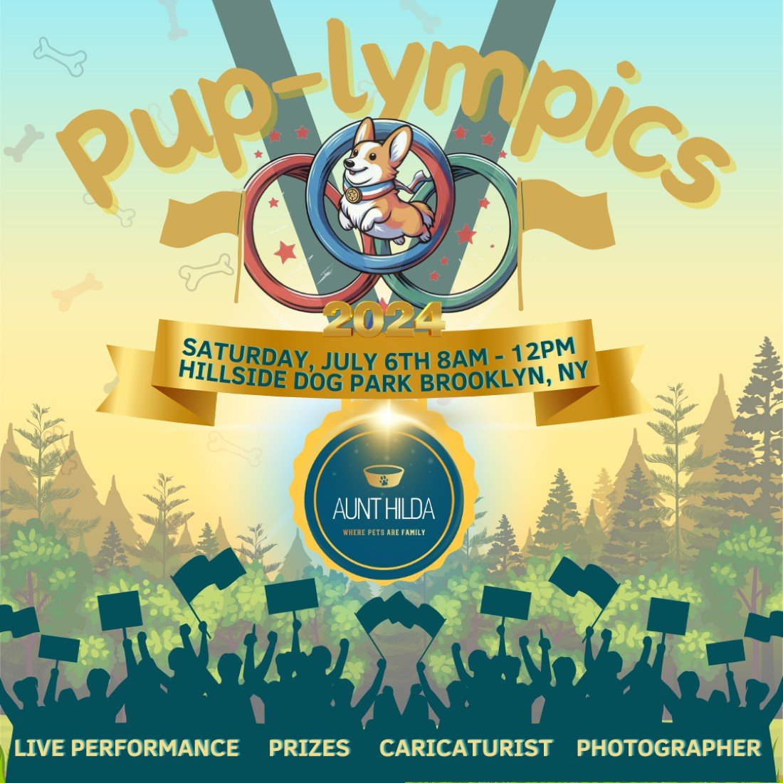 Join the 2024 Puplympics, Hillside Dog Park, New York, 6 July 2024