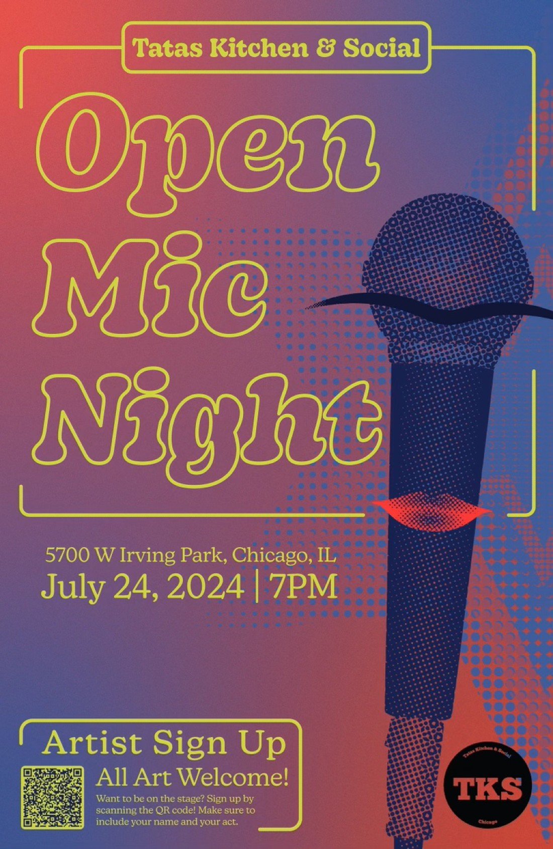 Tatas Tacos Open Mic Night Kickoff, TKS Tatas Kitchen & Social