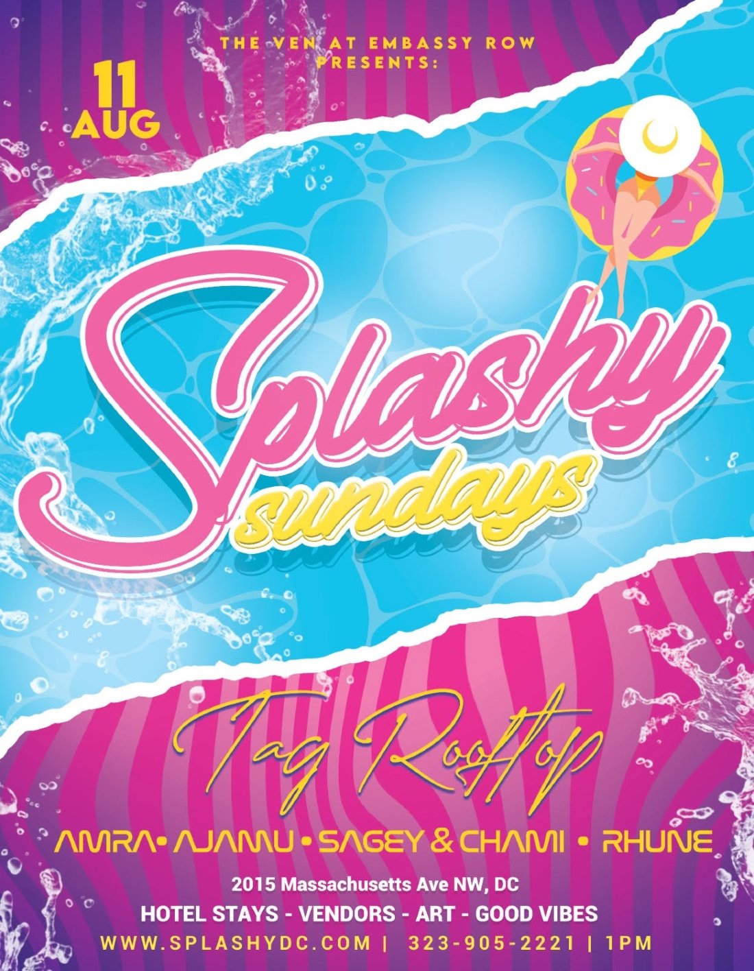 Splashy DC Pool Party: Amra, Rhune, Ajamu, Sagey & Chami, The Ven Hotel ...