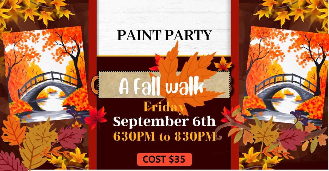 Fall is coming paint and sip party, A Purposeful Ponte Studio