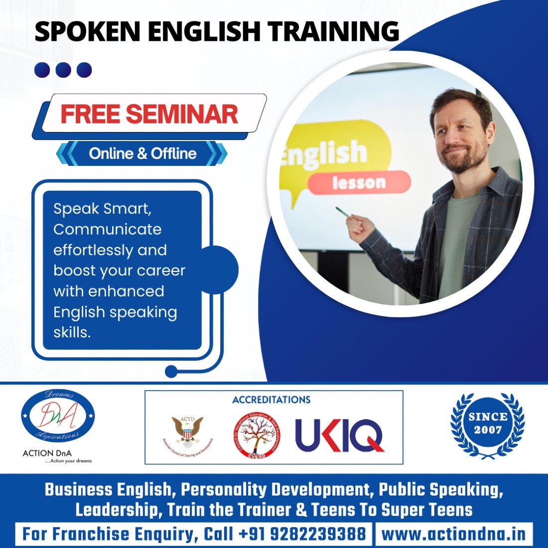 Spoken English Course in Mugappair & Athipattu Tickets, Action DnA