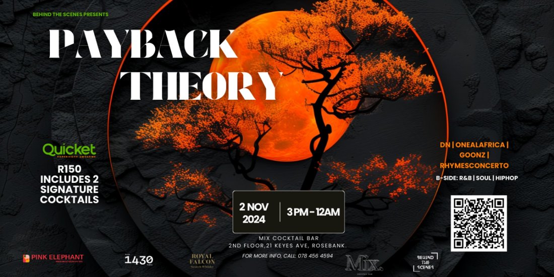 THE PAYBACK THEORY, MIX Cocktail Bar, Keyes Avenue, Rosebank