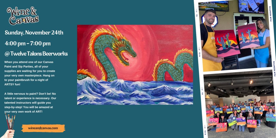 Orlando Paint and Sip Dragon in the Sea Tickets, Twelve Talons