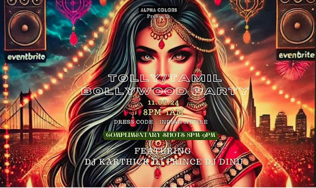 Tolly Tamil Bollywood Party Tickets, The XBar, Cupertino, 2 November