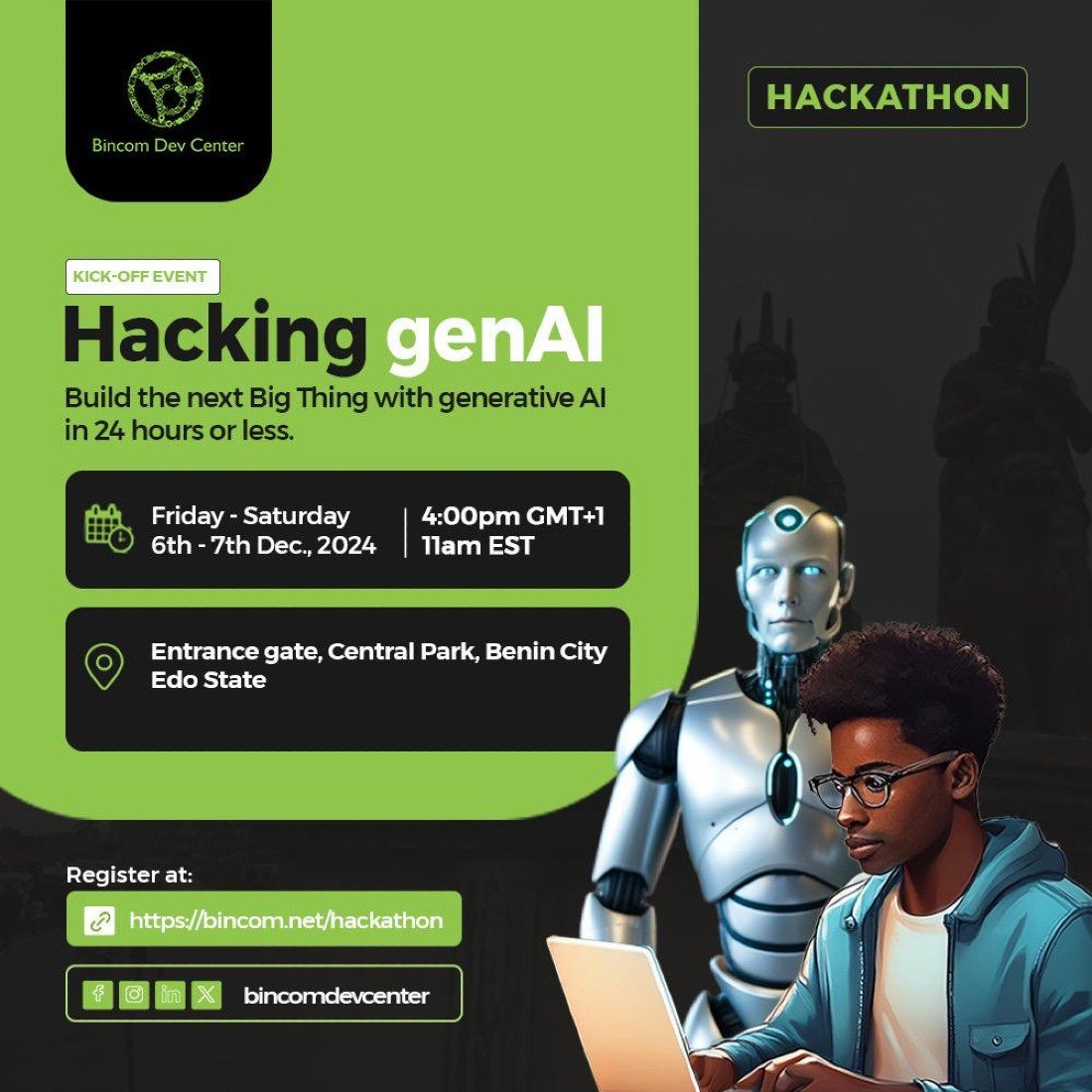 Hacking genAI Hackathon Dec. 2024 Benin Physical Kickoff
