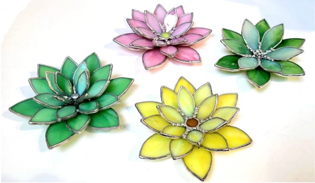 Intermediate Level Stained Glass Succulents and Water Lilies Tickets