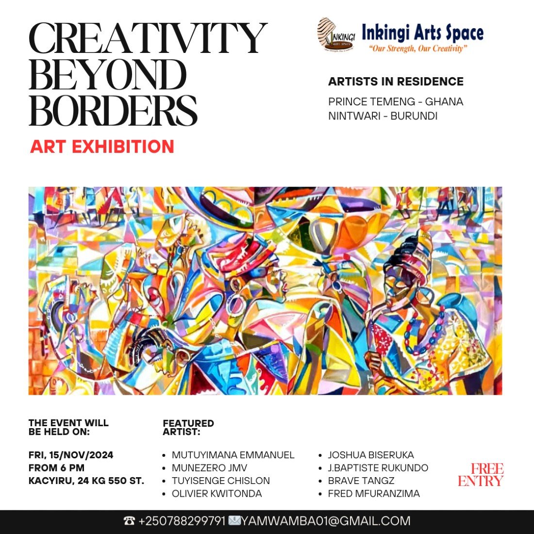 CREATIVITY BEYOND BORDERS ARTS EXHIBITION Tickets, Inkingi Arts Space