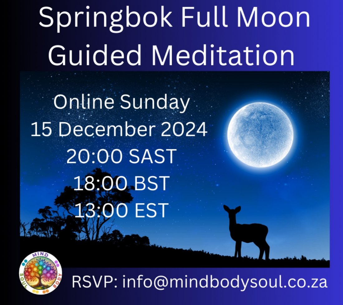 Full Moon Guided meditation - Springbok Full Moon Tickets, December 15 ...