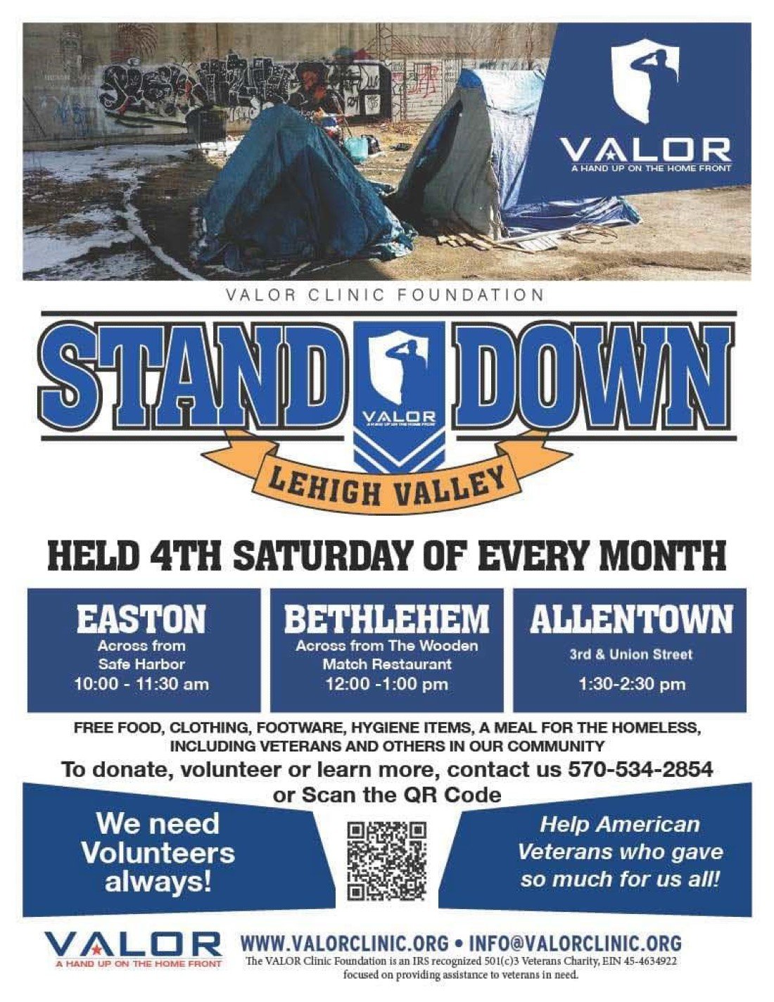 Lehigh Valley Stand Down (EASTON, PA) - VALOR Clinic Foundation