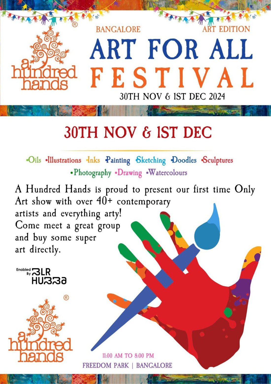 ART FOR ALL FESTIVAL Tickets, Freedom Park, Bangalore, 30 November to 1