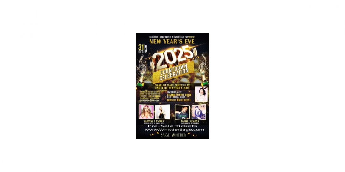 NYE 2025 Countdown Celebration. Tue Dec 31. Surprise Artist & Selena