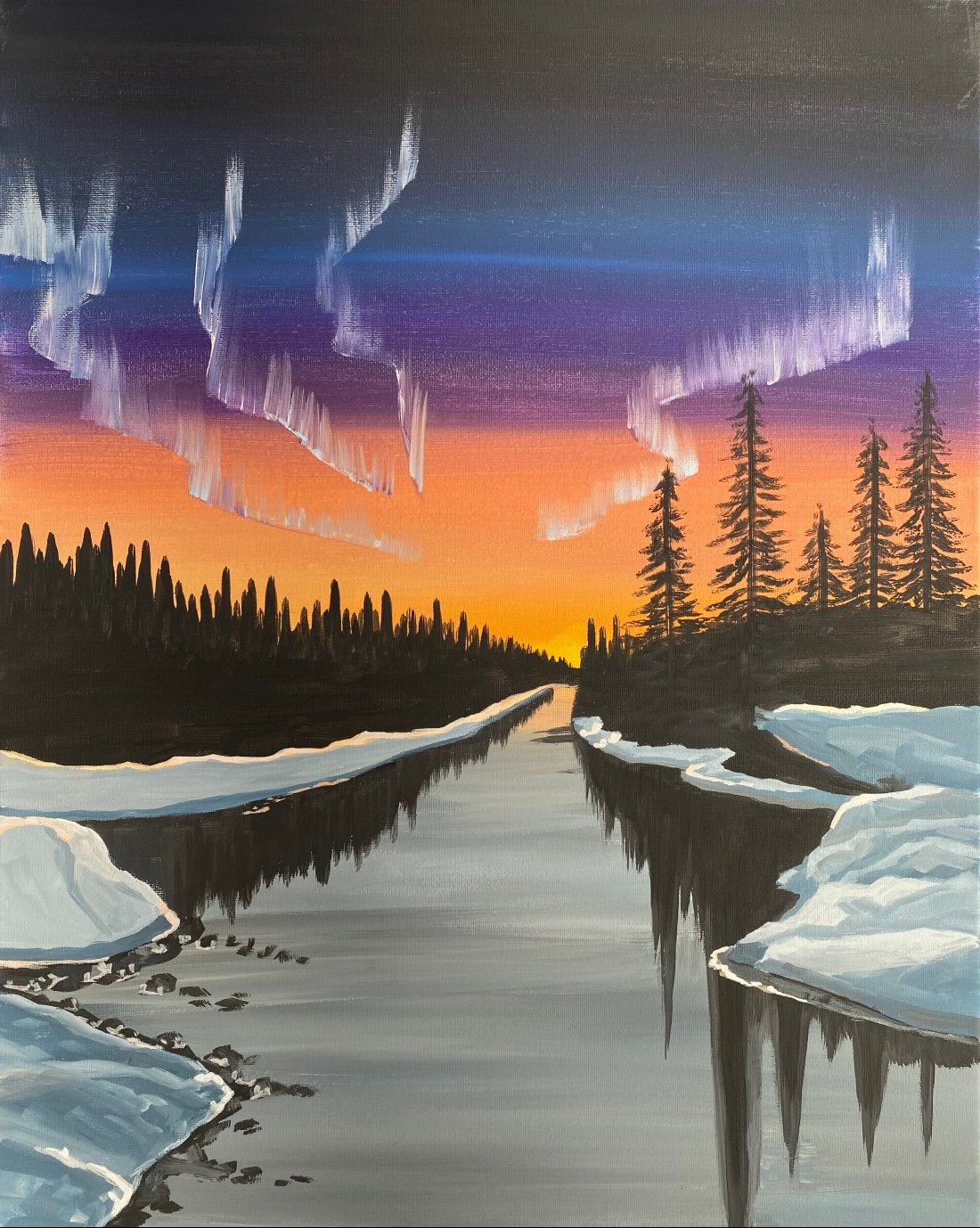Alaskan Nights Paint and Sip, Chapman Crafted Beer, Orange, 22 January ...