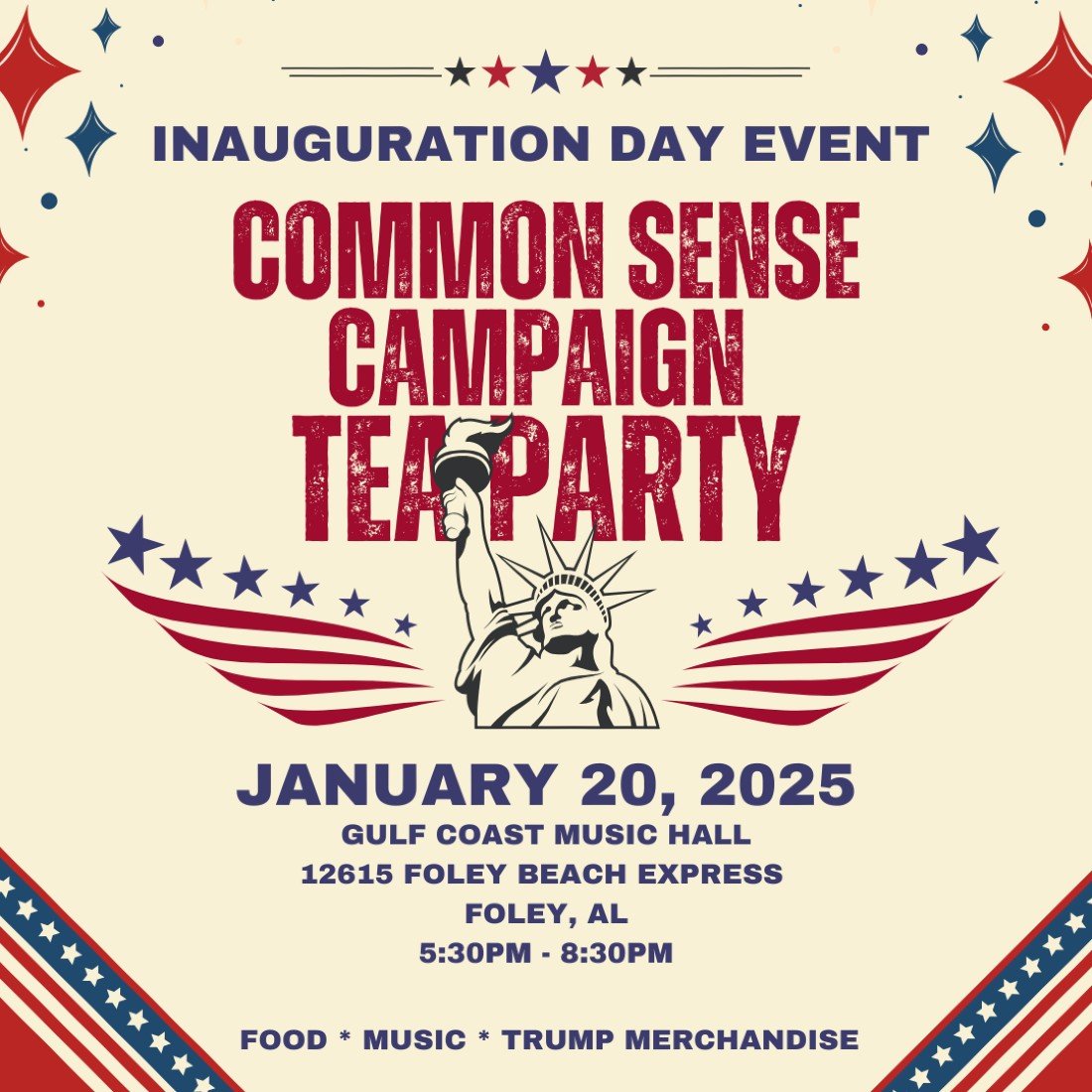 Common Sense Campaign Tea Party Inauguration Event Tickets, Alabama