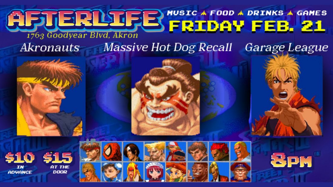 AKRONAUTS/GARAGE LEAGUE/MASSIVE HOT DOG RECALL Tickets, Afterlife Live Performance Recording