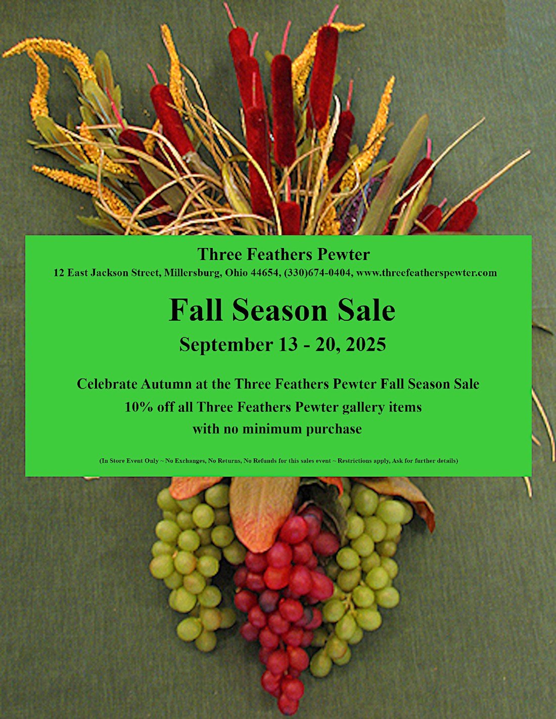 Fall Season Sale, 13 September | Event in Millersburg | AllEvents