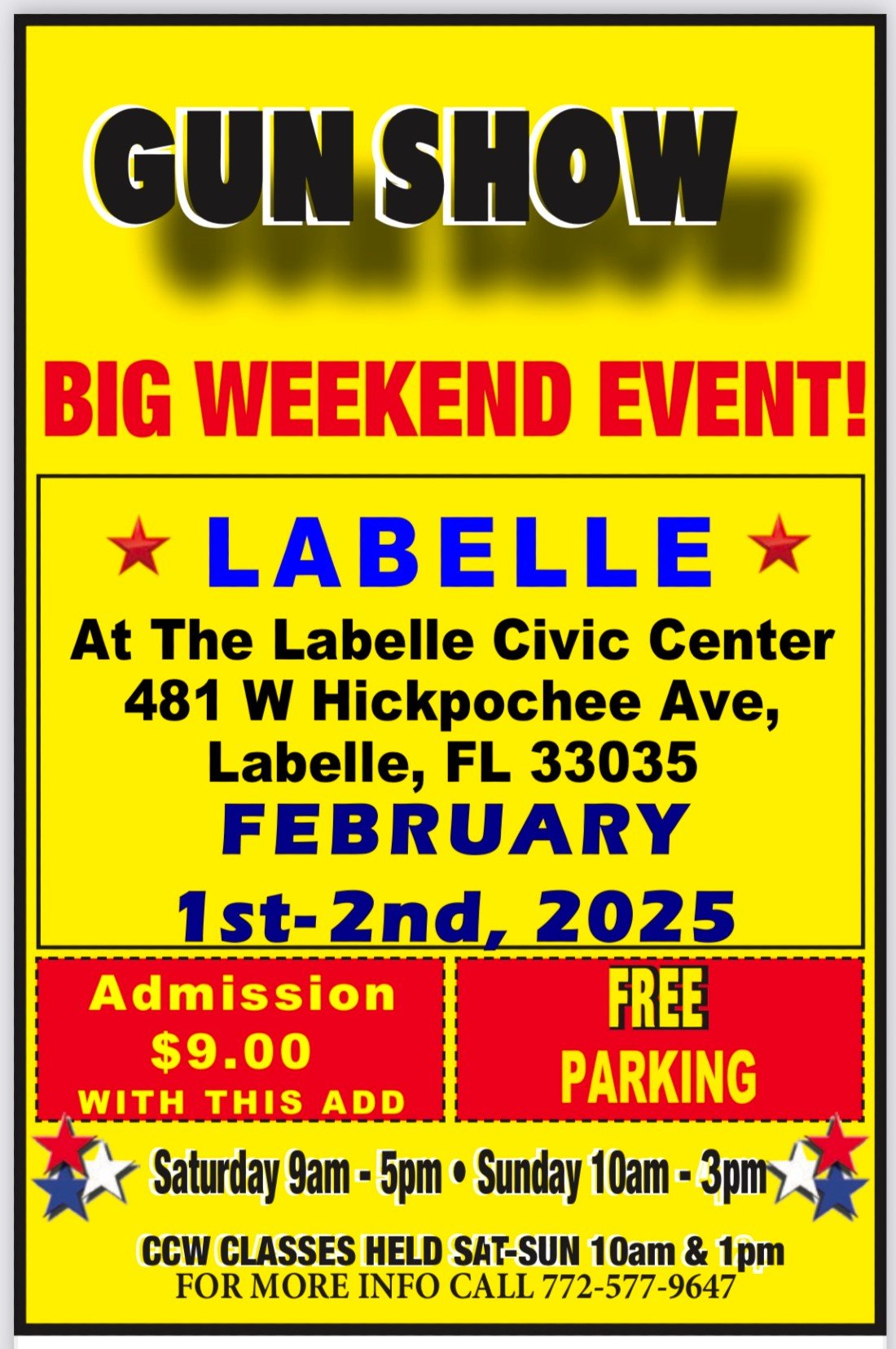 The Great American Labelle Gun Show At The Labelle Civic Center